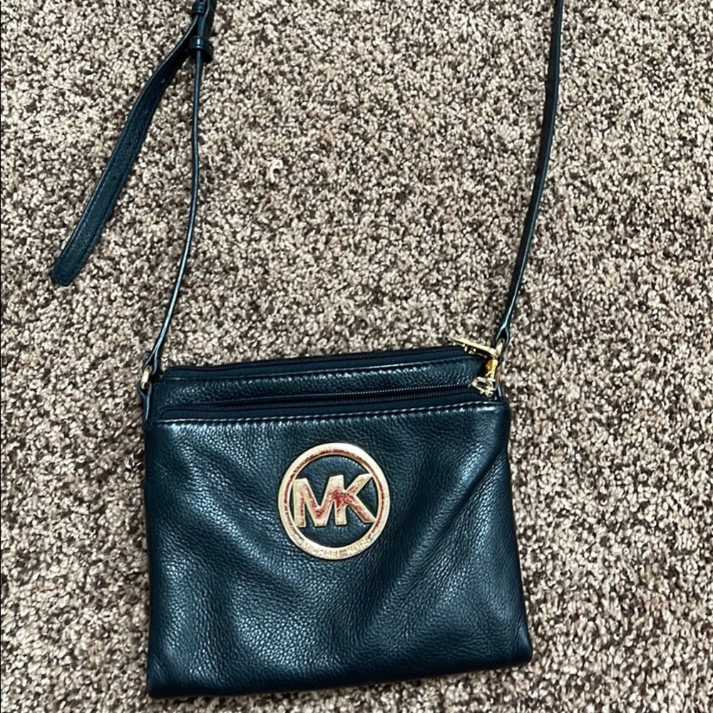 Michael Kors black and gold cross body